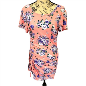 Kristin Nicole Pink Floral Print Bodycon Mini Dress Medium